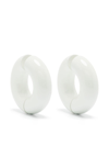 Uncommon Matters Large Strato Chunky-hoop Earrings In White