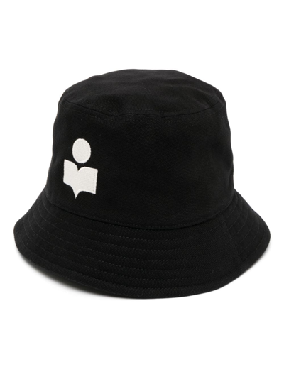 Isabel Marant Haley Embroidered-logo Bucket Hat In Grey