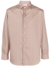 Etro Geometric-pattern Long-sleeve Shirt In Pink