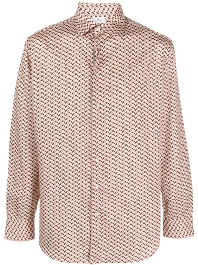 Etro Geometric-pattern Long-sleeve Shirt In Multicolour