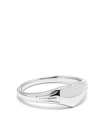 Missoma Heart Engraveable Ring In Silver