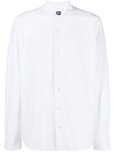 Fedeli Sean Cotton-blend Shirt In White