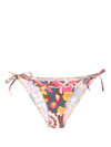 ERES KAKI FLORAL-PRINT BIKINI BOTTOMS