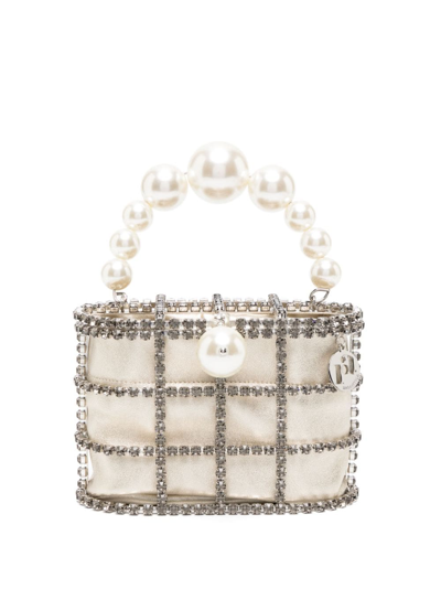 Rosantica Women's Holli Shiny Crystal-embellished Top Handle Bag In Gold
