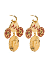 Rabanne Cosmic Embellished Hoop Earrings In Gold