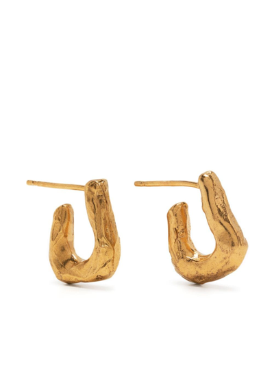 Alighieri The Mini Link Of Wanderlust Hoop Earrings In Gold