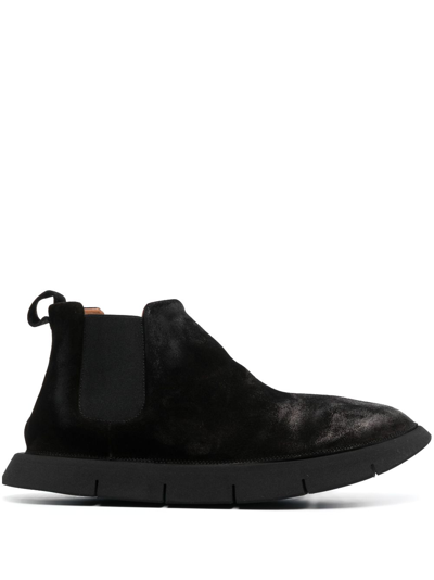 Marsèll Suede Ankle Boots In Nero