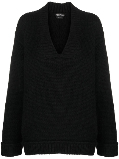 Tom Ford Alpaca-blend Jumper In Black