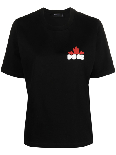 Dsquared2 Dsq2 Logo T-shirt In Black