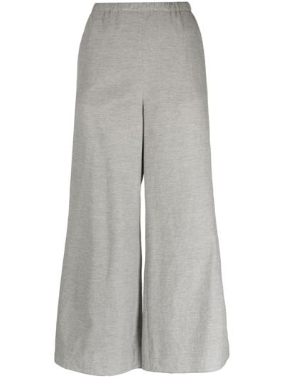 Fabiana Filippi Wide-leg Cropped Trousers In Grey