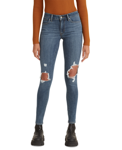 Levi's Women's 711 Mid Rise Skinny Jeans In Lapis Decibel