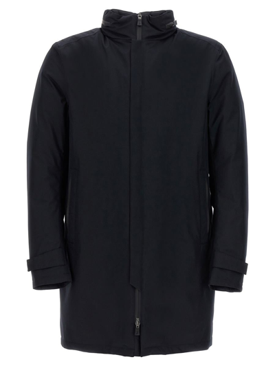 Herno Laminar High-neck Parka In Blue
