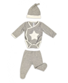 EARTH BABY OUTFITTERS BABY BOYS OR BABY GIRLS BODYSUIT, PANTS, AND HAT