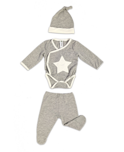 Earth Baby Outfitters Baby Boys Or Baby Girls Bodysuit, Pants, And Hat In Star