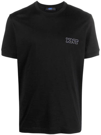 Kiton T-shirt With Embroidery In Black