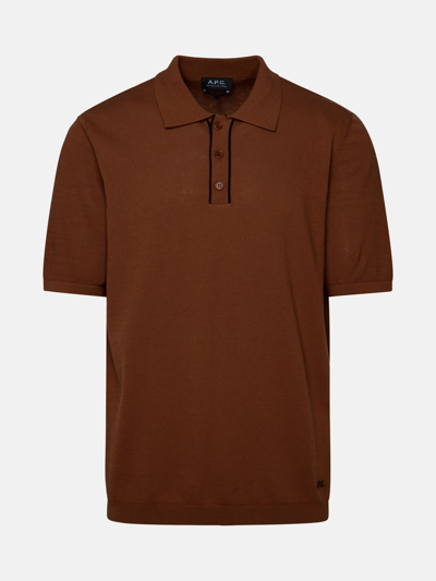 A.p.c. Polo Jacky In Brown