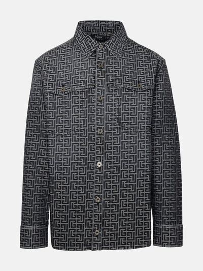 Balmain Camicia Jeans In Black