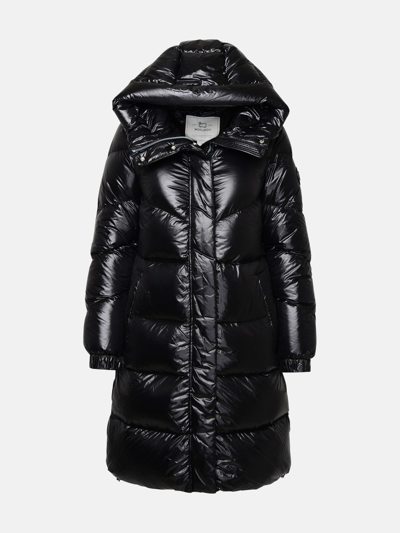Woolrich Black Nylon Long Down Jacket