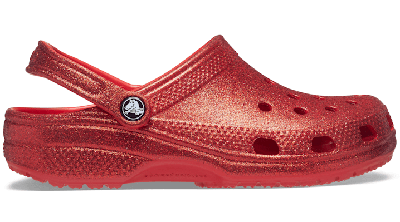 Crocs Classic Glitter Clog In Flame