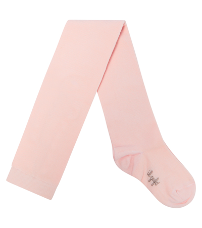 Il Gufo Kids' Cotton-blend Tights In Pink