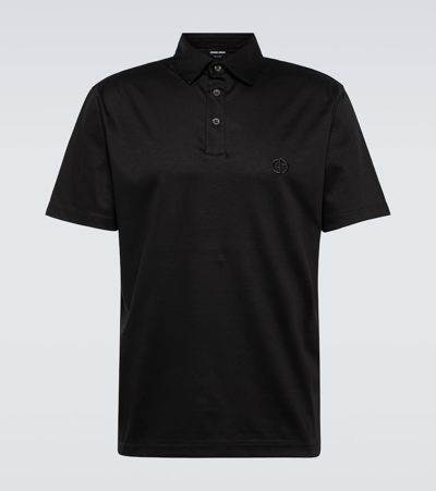 Giorgio Armani 棉质polo衫 In Black