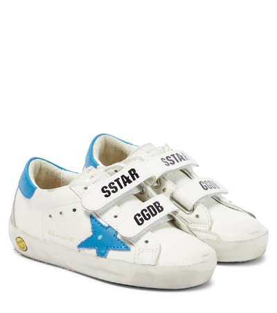 Golden Goose Kids' Old School Leather Trainers In Blue