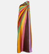 La Doublej Roy Striped Silk Maxi Dress In Multi