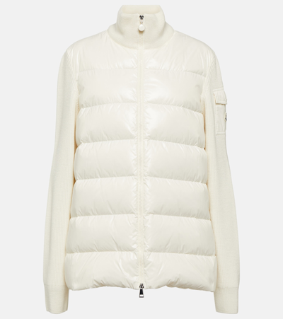 Moncler Quilted Cardigan In White