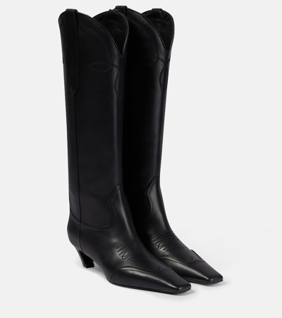 Khaite Dallas Knee-high 50mm Boots In Black