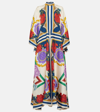 La Doublej La Double J Foulard Liberty Printed Magnifico Dress In Foulard Liberty Piazzato
