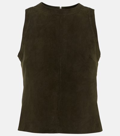 Stouls Pam Suede Tank Top In Green