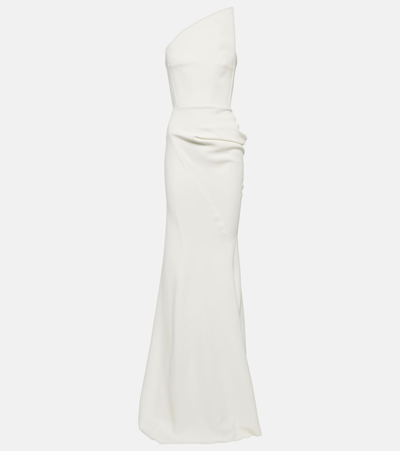 Maticevski Dare Off-shoulder Crêpe Gown In White