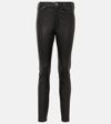 Polo Ralph Lauren High-rise Skinny Leather Pants In Black