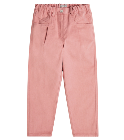 Il Gufo Kids' Straight Jeans In Pink