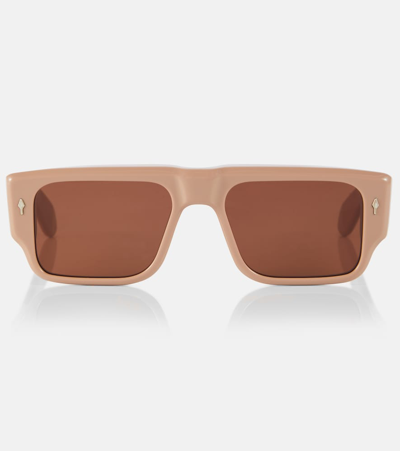 Jacques Marie Mage Devoto Square Sunglasses In Pink