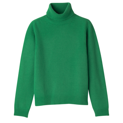 Longchamp Turtleneck Sweater Fall-winter 2023 Collection In Gazon