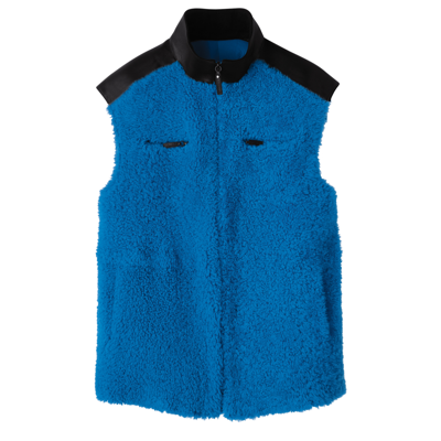 Longchamp Sleeveless Cardigan Fall-winter 2023 Collection In Cobalt