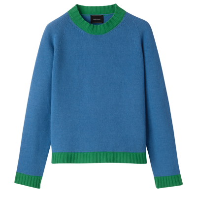 Longchamp Sweater Fall-winter 2023 Collection In Cobalt/gazon