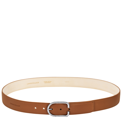 Longchamp Ceinture Homme Le Foulonné In Caramel