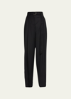 PETER DO PLEATED D-RING TAILORED PANTS