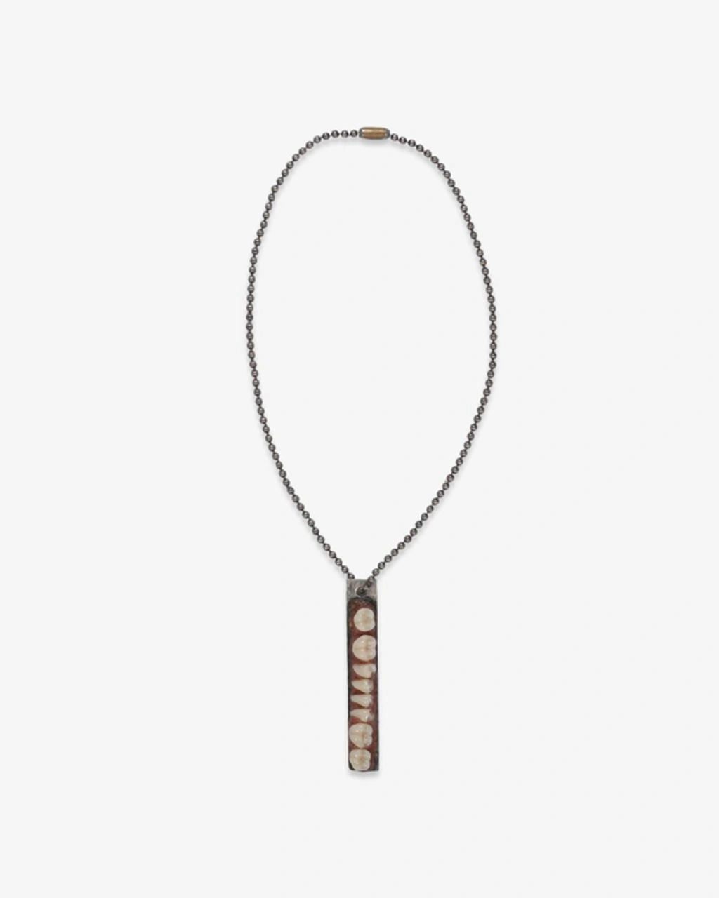 Pre-owned Carol Christian Poell Teeth Necklace In Silver | ModeSens