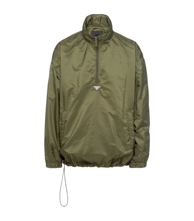 Prada Re-nylon Jacket In Military Green