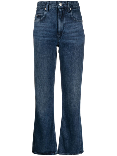 Marant Etoile High-waisted Straight-leg Jeans In Blau