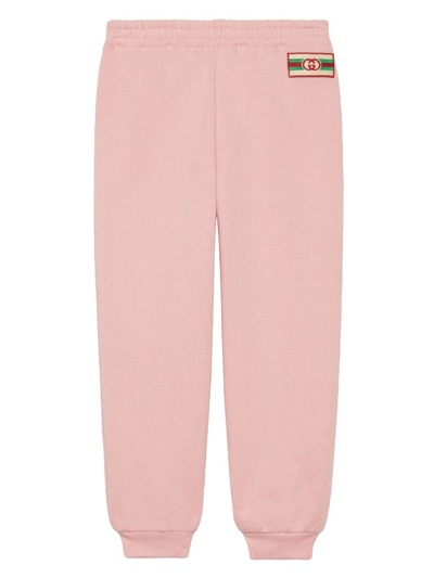 Gucci Kids' Cotton Jersey Pant In Pink