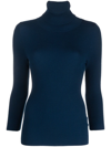 ASPESI RIBBED-KNIT ROLL-NECK KNITTED TOP