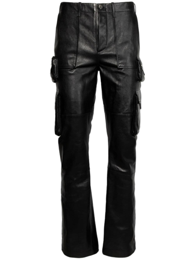 Amiri Logo-print Straight-leg Trousers In Black