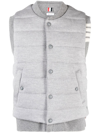 THOM BROWNE PADDED-DESIGN BUTTON-DOWN GILET
