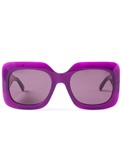 Jimmy Choo Gaya Square-frame Sunglasses In Purple