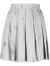 VETEMENTS GRAPHIC-PRINT PLEATED MINISKIRT