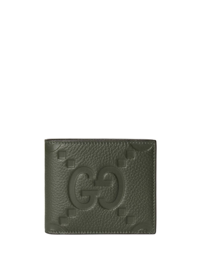 Gucci Jumbo Gg Bi-fold Wallet In Green